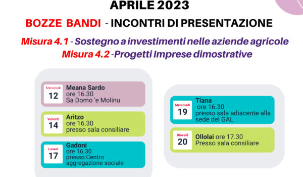 Incontri aprile 2023